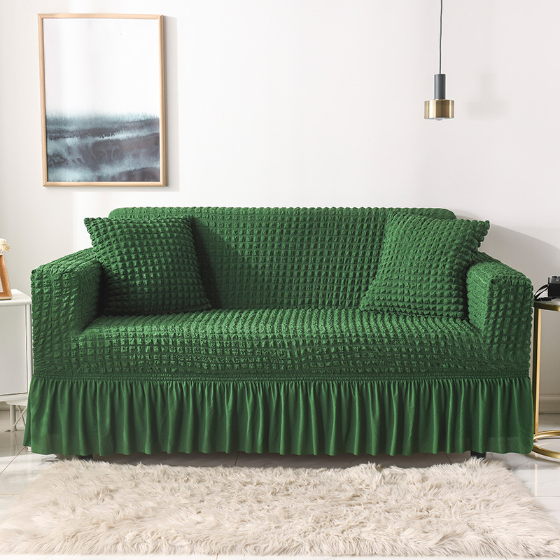 V888-ELOSUNG1212-202540-00 Elastic sofa cover green (90-140cm) - Image 1