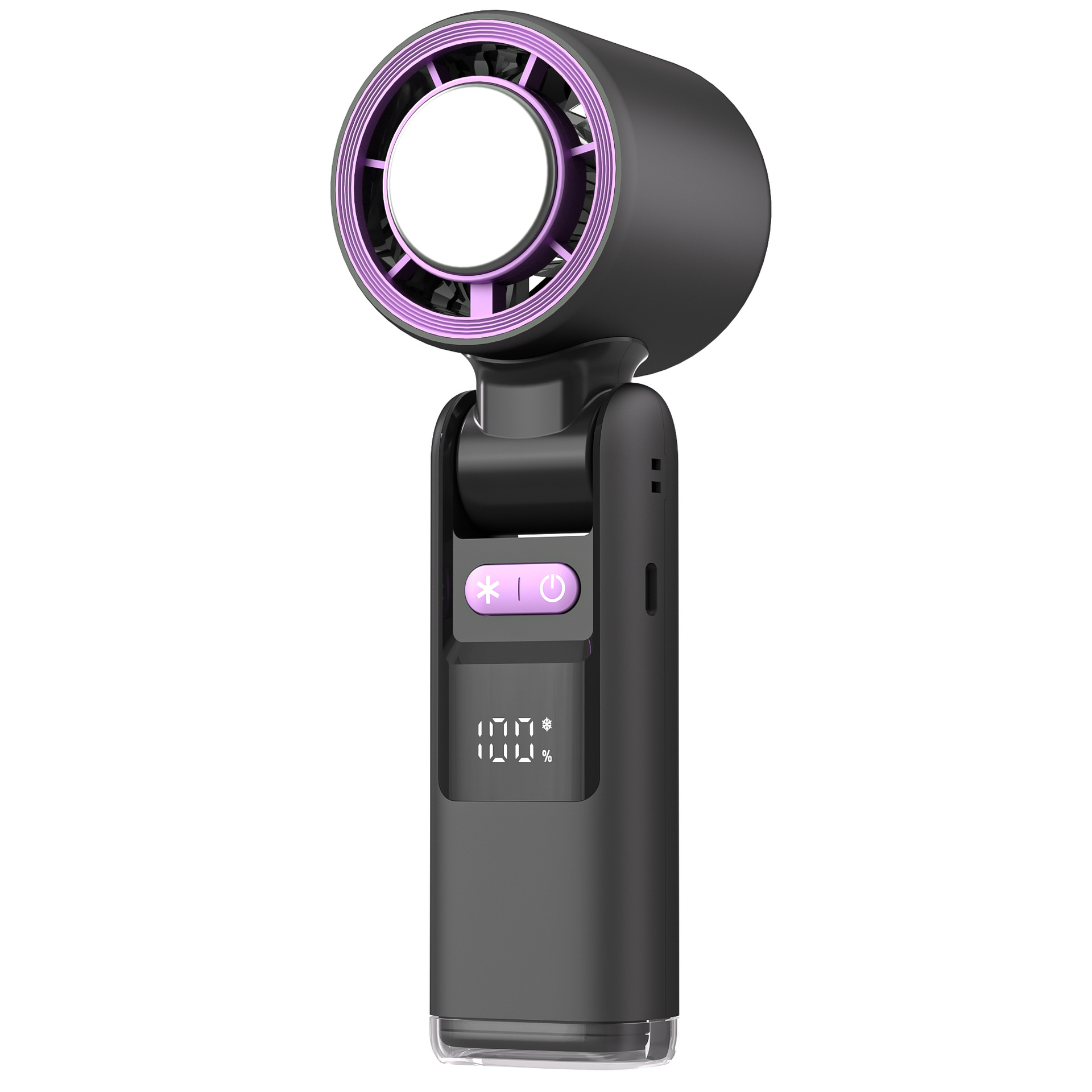 V888-ELOSUNG12422-212031-00 Black Portable Handheld High-Speed Cooling Fan - Perfect for Outdoor Camping - Image 1