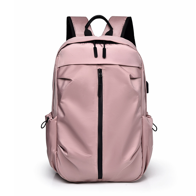 V888-ELOSUNG12428-212062-00 Pink Business Casual Laptop Backpack with USB Charging Port - Travel, Work, and Student Use - Image 1
