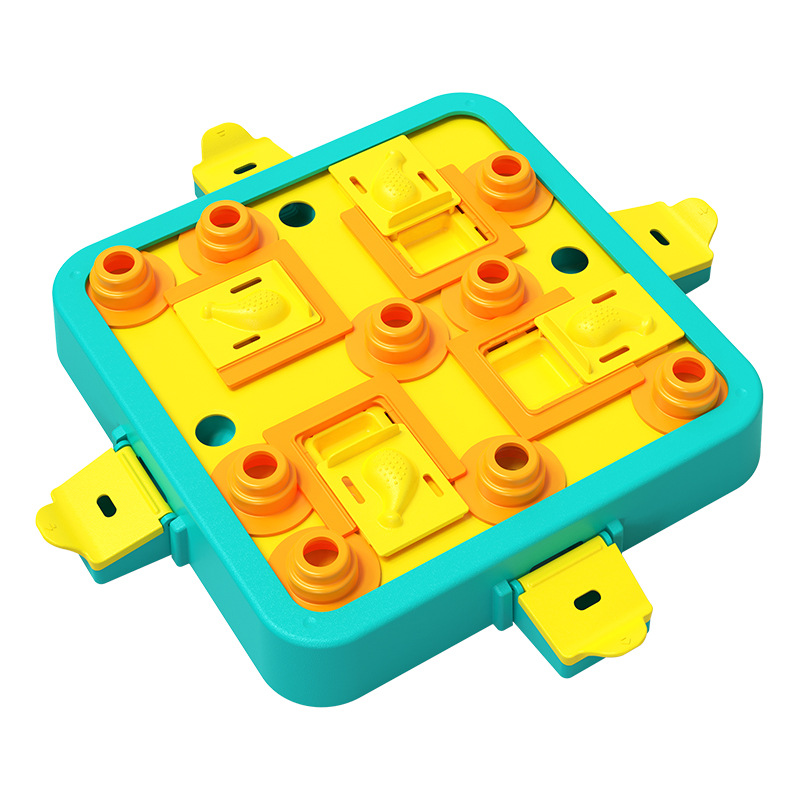 V888-ELOSUNG12432-211673-00 Blue Interactive Slow Feeder Puzzle Toy for Dogs - Durable Pet Food Dispenser Bowl - Image 1