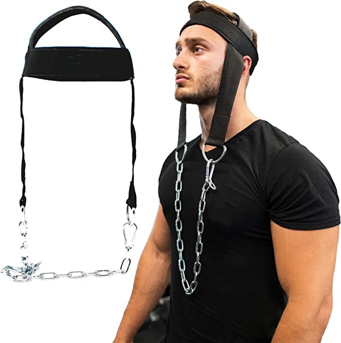 V888-ELOSUNG12616-214547-00 Adjustable Neck Harness with Chain for Strength Training and Rehabilitation - Image 1