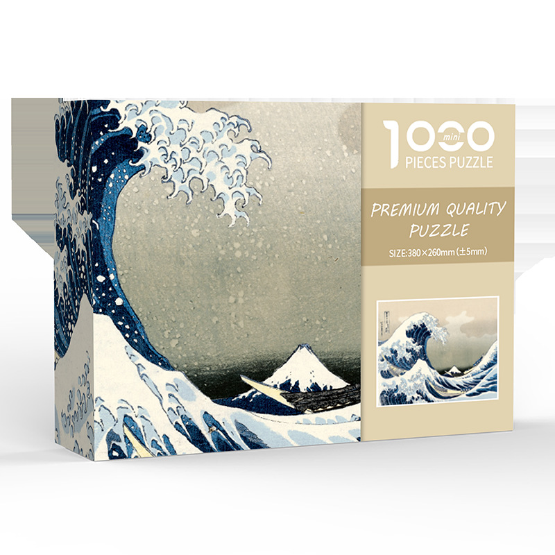 V888-ELOSUNG12619-213503-00 Kanagawa Uburi DIY 1000-Piece Paper Puzzle - Creative Educational Toy for Family Fun - Image 1