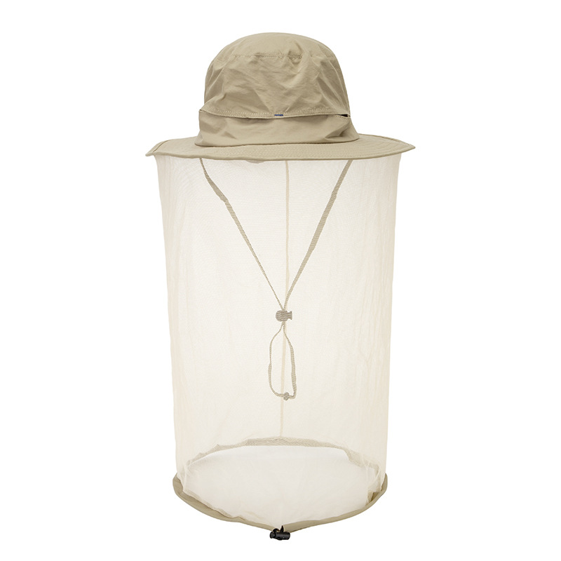 V888-ELOSUNG12667-212882-00 Yellow Outdoor Mosquito Net Hat - Sun Protection and Insect Repellent Bucket Hat - Image 1