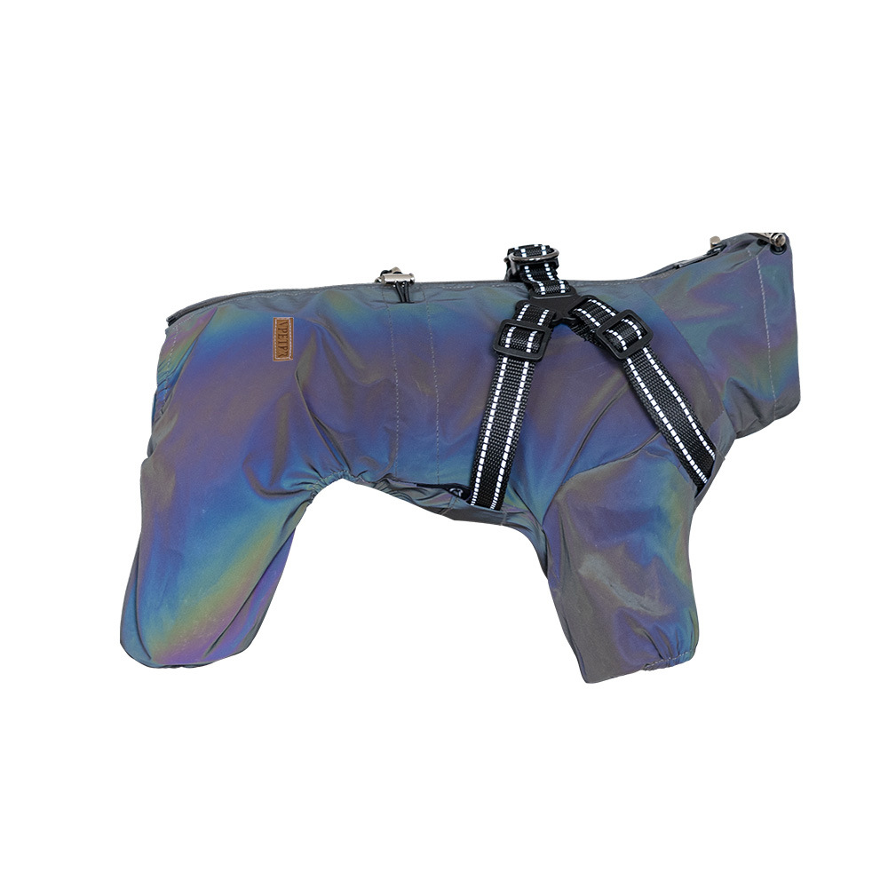 V888-ELOSUNG12804-213360-00 XL Laser Adjustable Waterproof Reflective Dog Raincoat with Harness Design - Image 1