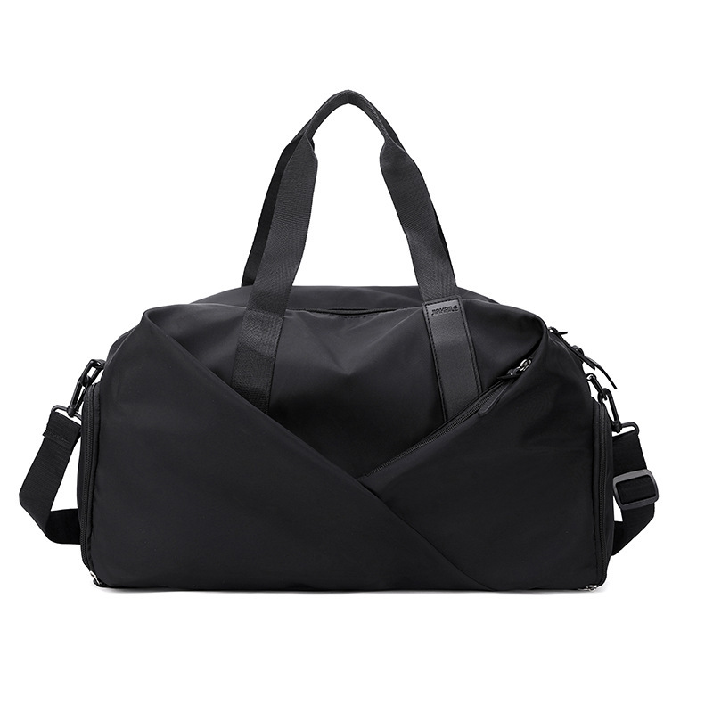 V888-ELOSUNG12921-213892-00 Black Stylish Gym Travel Bag with Shoe Compartment, Lightweight and Durable Design - Image 1