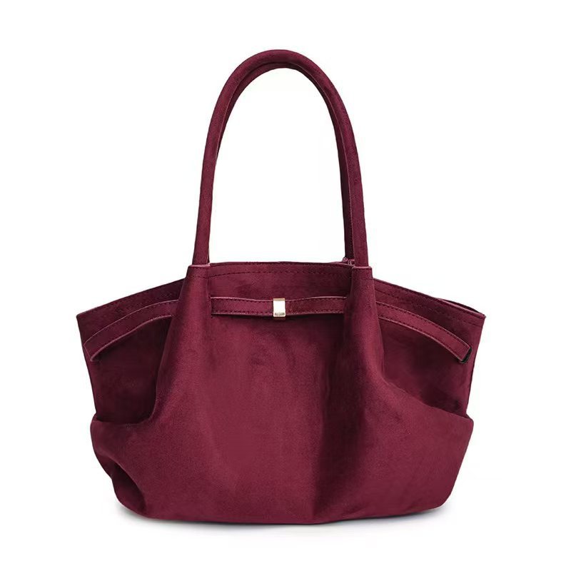 V888-ELOSUNG12971-213906-00 Purple-red Elegant PU Tote Bag - Soft and Stylish Handbag for Everyday Use - Image 1
