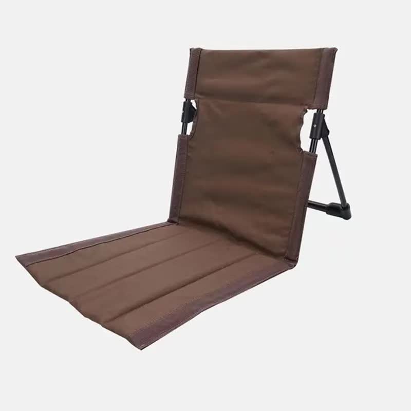 V888-ELOSUNG13210-210627-00 Brown Outdoor Folding Lawn Chair with Backrest - Lightweight, Portable Camping Chair, Beach & Park Recliner, Easy-to-Carry for Relaxing Outdoors - Image 1