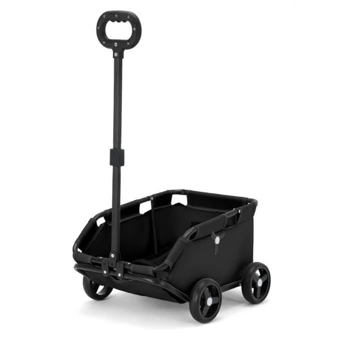 V888-ELOSUNG13220-210636-00 Black Compact Foldable Pet Stroller for Dogs and Cats - Lightweight Travel Pushchair for Small Pets, Teddy Dogs, and Cats - Portable and Collapsible Pet Buggy for Outdoor Adventures - Image 1