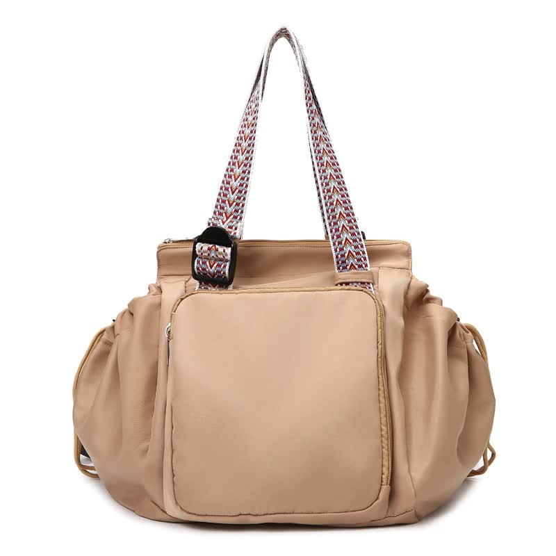 V888-ELOSUNG13705-212575-00 Khaki Convertible Multifunctional Baby Cradle Travel Bag - Women's Backpack, Shoulder Bag, Mummy Bag with Expandable Storage - Image 1