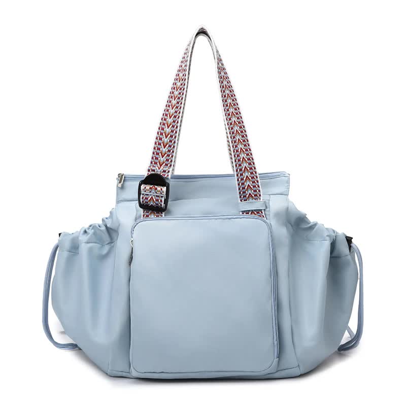 V888-ELOSUNG13707-212577-00 Blue Convertible Multifunctional Baby Cradle Travel Bag - Women's Backpack, Shoulder Bag, Mummy Bag with Expandable Storage - Image 1