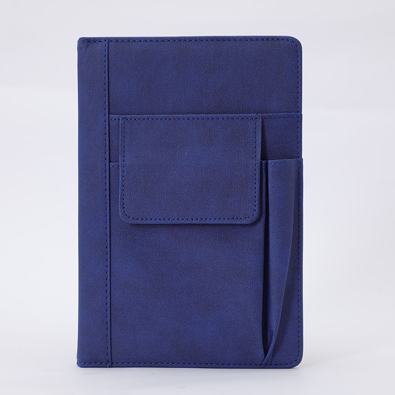 V888-ELOSUNG13747-212641-00 Blue A5 Multi-Functional PU Leather Notebook with Pockets – Office Planner and Journal - Image 1