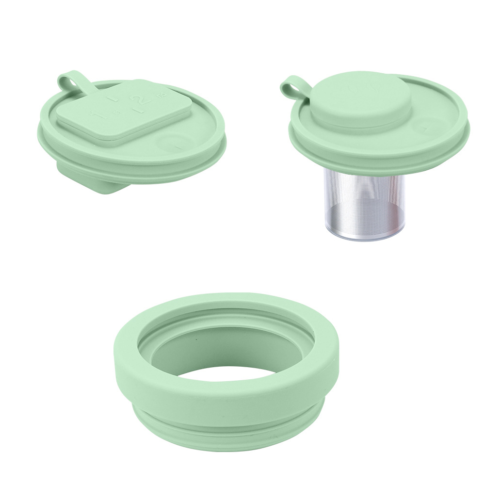 V888-ELOSUNG13775-212616-00 Green 40oz Silicone Replacement Coffee and Pill Mug Lid - BPA-Free, Leak-Proof, Dishwasher Safe - Image 1