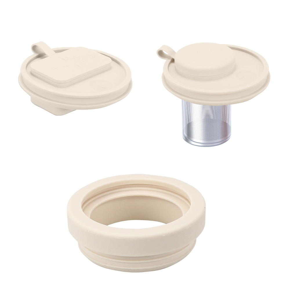 V888-ELOSUNG13776-212617-00 Off White 40oz Silicone Replacement Coffee and Pill Mug Lid - BPA-Free, Leak-Proof, Dishwasher Safe - Image 1