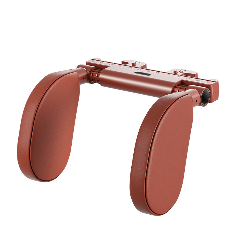 V888-ELOSUNG13823-213473-00 Light Brown Adjustable 3D Memory Foam Car Seat Headrest with Side Support, Universal Neck Pillow for Travel Comfort - Image 1