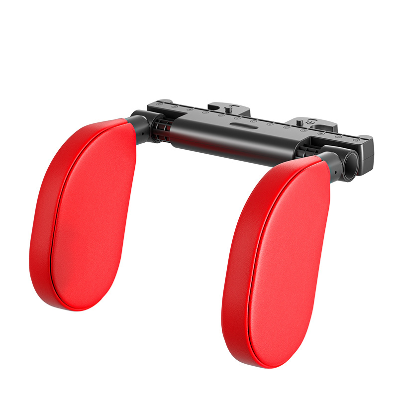 V888-ELOSUNG13824-213474-00 Red Adjustable 3D Memory Foam Car Seat Headrest with Side Support, Universal Neck Pillow for Travel Comfort - Image 1