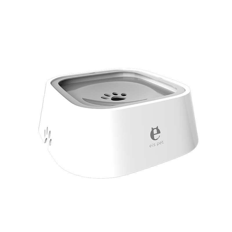 V888-ELOSUNG13855-213588-00 Grey Anti-Spill Floating Pet Water Bowl for Dogs and Cats - 1L Capacity, Splash-Proof and Anti-Wet Mouth Design - Image 1