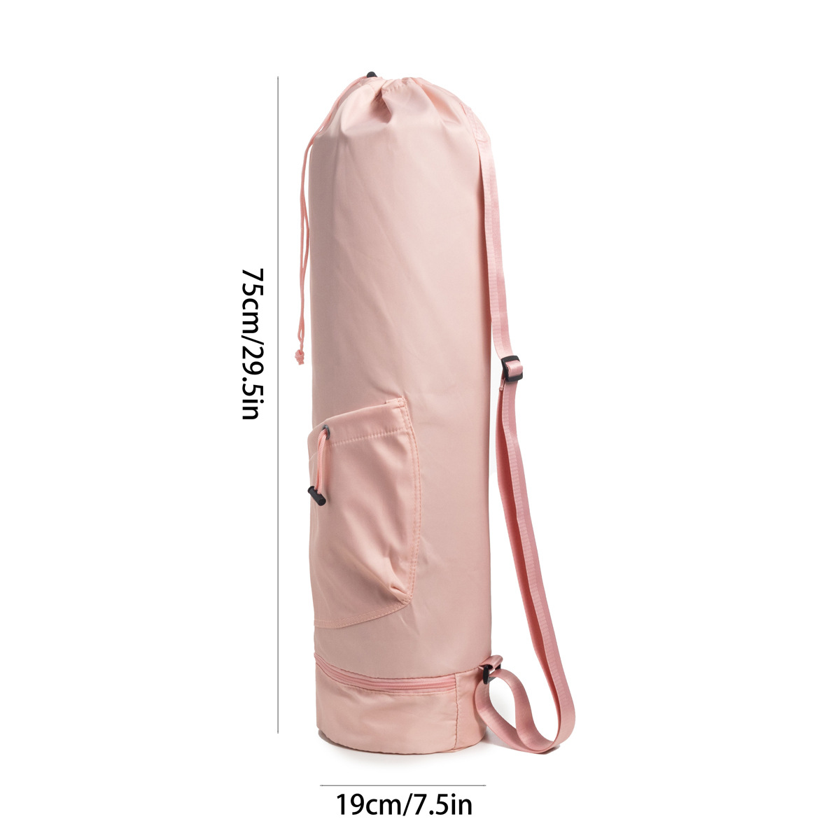 V888-ELOSUNG13912-213705-00 Pink Durable Yoga Mat Carry Bag - Multi-Functional Fitness Backpack with Wet Pocket(Mugs are filming props, not included) - Image 1