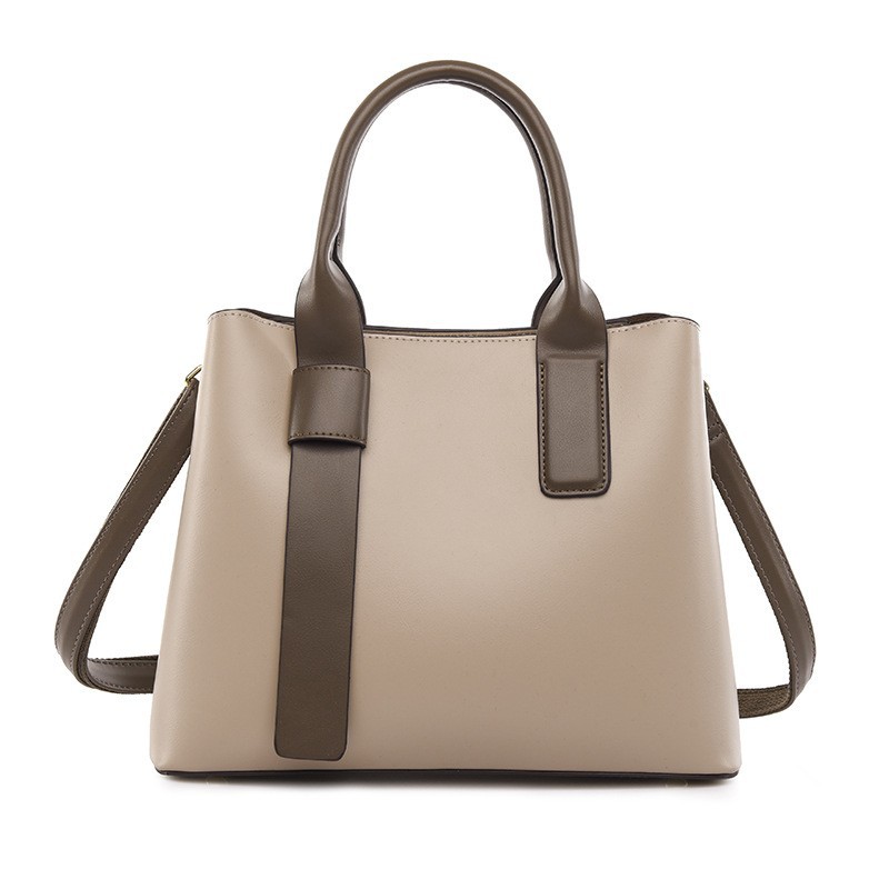 V888-ELOSUNG13999-213923-00 Light Brown And Brown Retro Fashion Handbag - Elegant Tote with Large Capacity for Work and Daily Use - Image 1