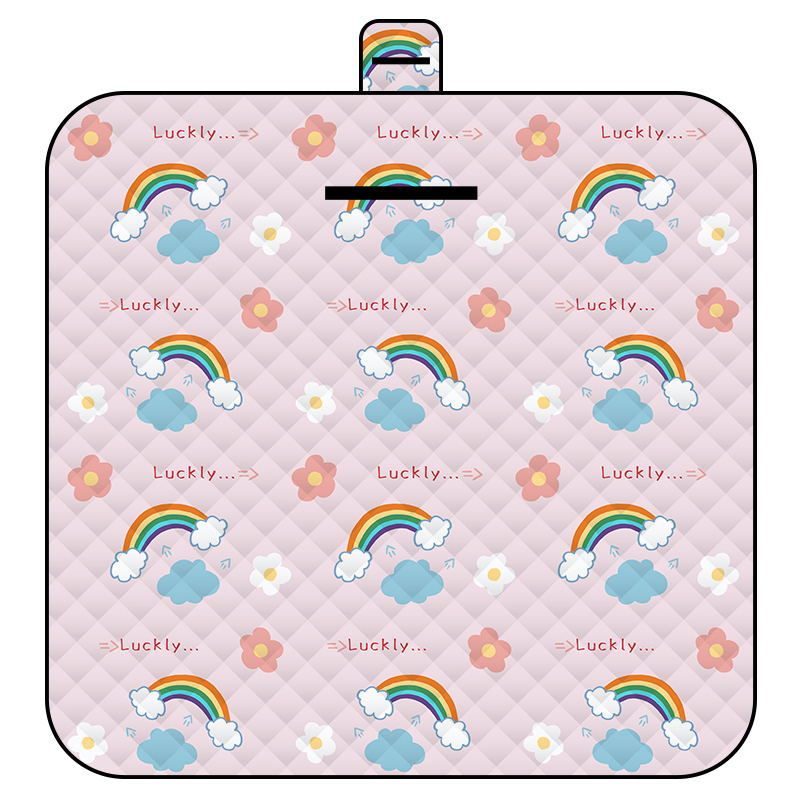 V888-ELOSUNG15046-211881-00 Thickened Waterproof Picnic Blanket - Portable Outdoor Beach Mat for Camping and Hiking 150*200cm(Rainbow) - Image 1