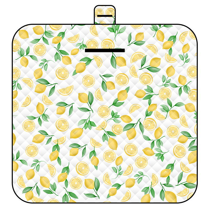 V888-ELOSUNG15048-211883-00 Thickened Waterproof Picnic Blanket - Portable Outdoor Beach Mat for Camping and Hiking 150*200cm(lemon) - Image 1