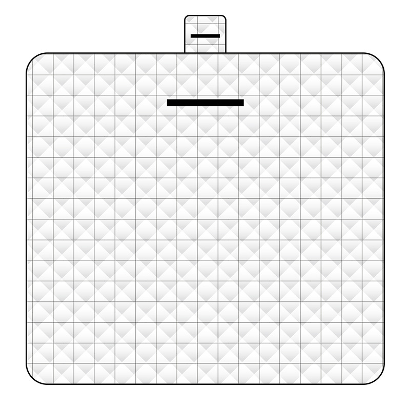V888-ELOSUNG15064-211899-00 Thickened Waterproof Picnic Blanket - Portable Outdoor Beach Mat for Camping and Hiking 150*200cm(White plaid) - Image 1
