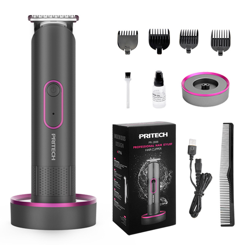 V888-ELOSUNG15120-212130-00 PRITECH PR-2888 Professional Hair Clipper Kit - USB Rechargeable, 600mAh Battery, IPX6 Waterproof Grooming Set - Image 1