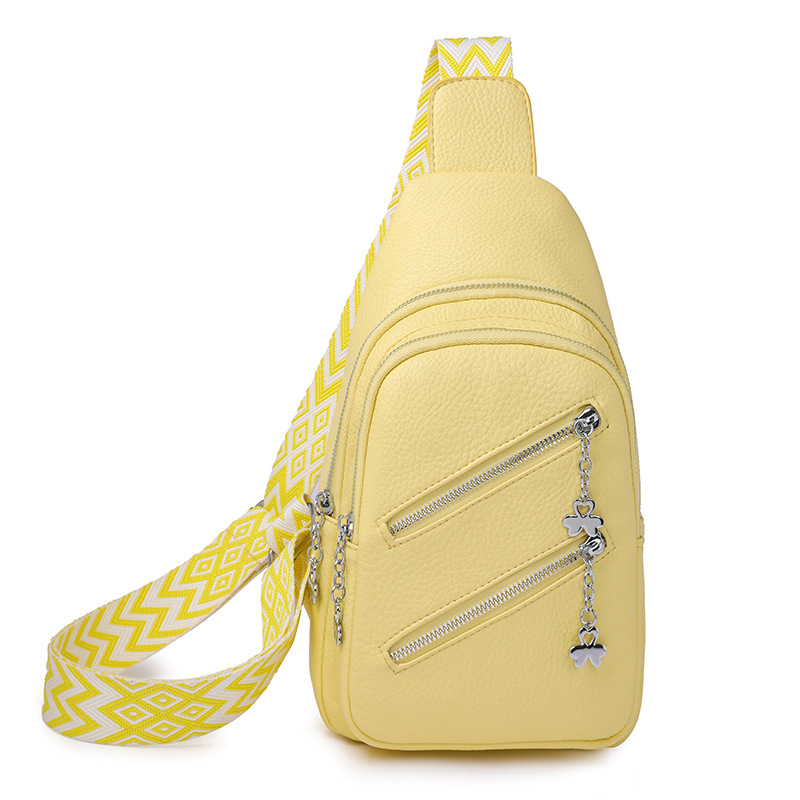 V888-ELOSUNG15310-212661-00 Waterproof Crossbody Sling Bag with Adjustable Strap - Yellow - Image 1