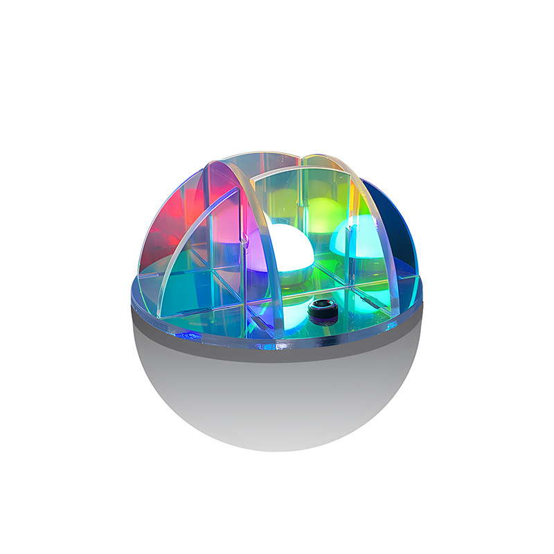 V888-ELOSUNG15343-213674-00 3W LED Acrylic Crystal Ball Night Light with Adjustable Colors - USB Powered - Image 1