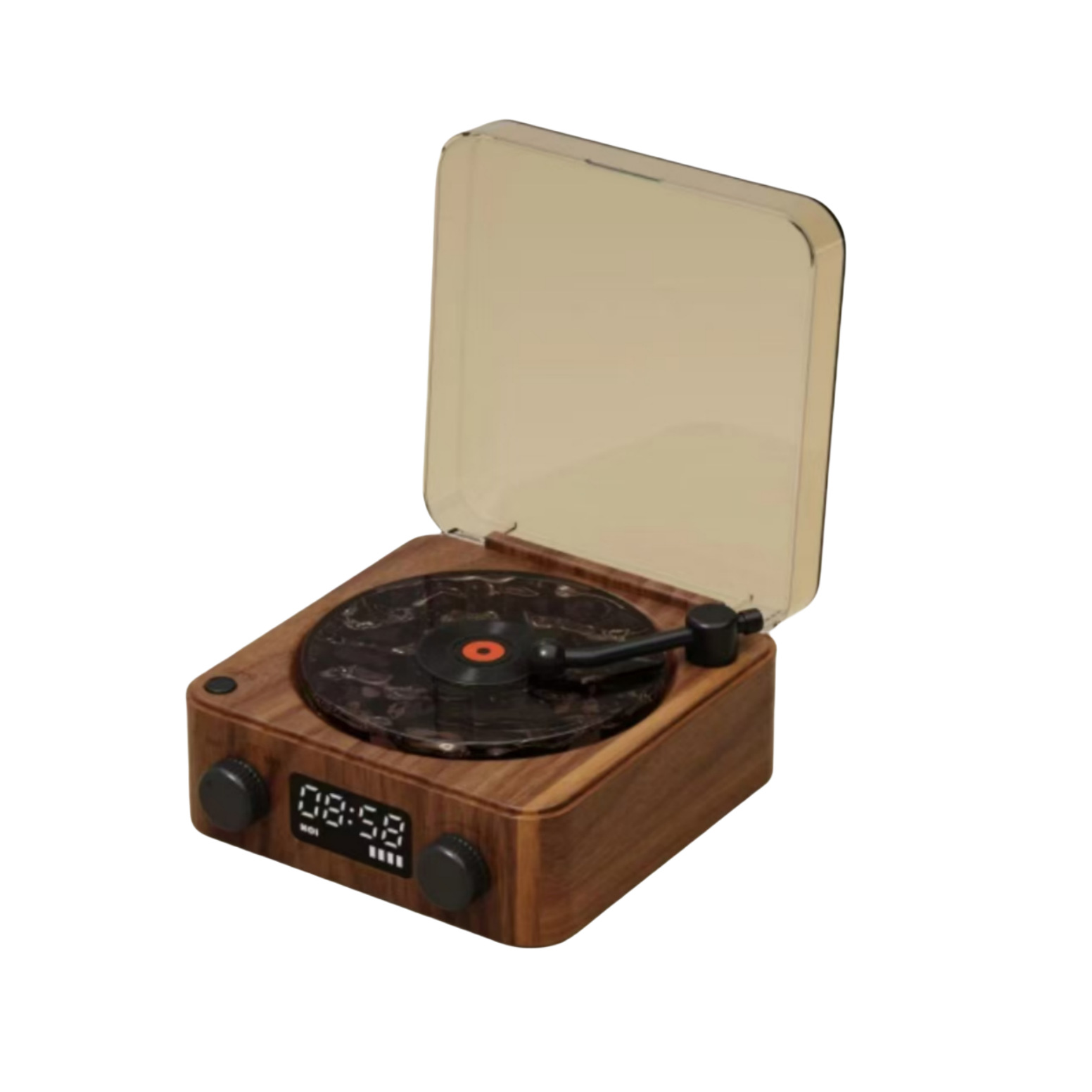 V888-ELOSUNG15361-212990-00 Brown, KW03 Bluetooth Sleep Sound Machine - Retro Design with 1500mAh Battery - Image 1