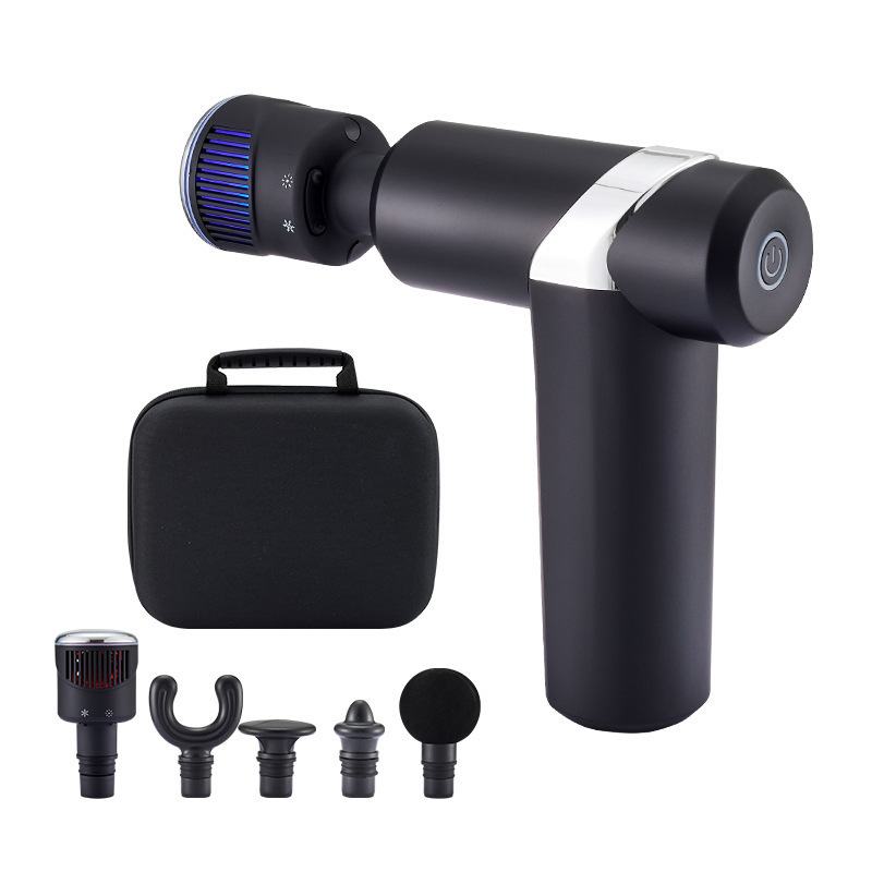 V888-ELOSUNG15412-213687-00 Cold & Heat Therapy Massage Gun with 5 Heads and 2000mAh Battery - Image 1