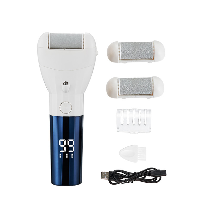 V888-ELOSUNG15431-213696-00 Rechargeable Electric Callus Remover with Adjustable Speeds and LED Display Dark Blue - Image 1
