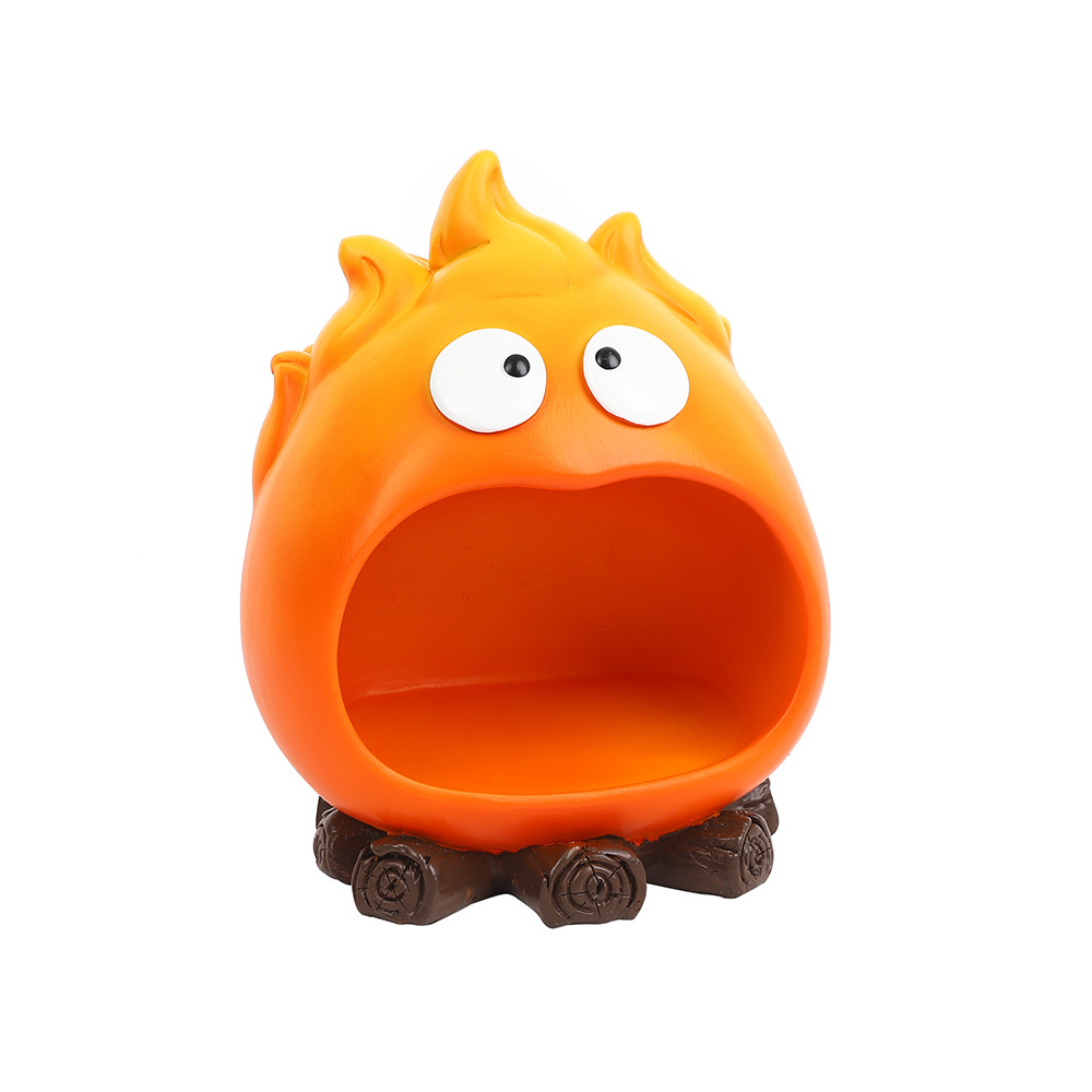 V888-ELOSUNG15784-215760-00 Creative Cartoon Flame Key Holder Tray - Fun and Decorative Storage for Entryway or Living Room - Image 1