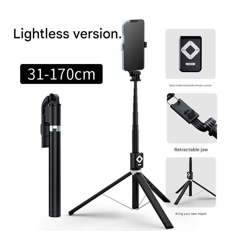 V888-ELOSUNG16111-214509-00 No Light 3-in-1 Bluetooth Selfie Stick with Tripod and Remote Control - Adjustable for Smartphones - Image 1