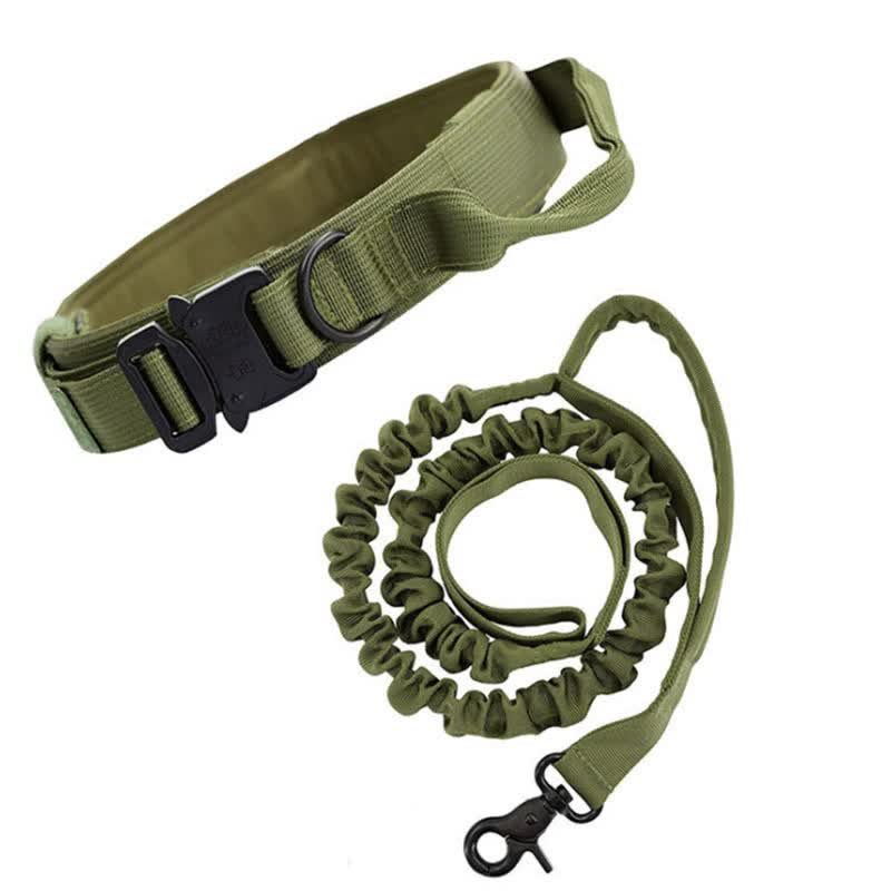V888-ELOSUNG16193-215016-00 XL Green Hands-Free Dog Leash with Adjustable Waist Belt - Shock Absorbing Bungee Lead - Image 1