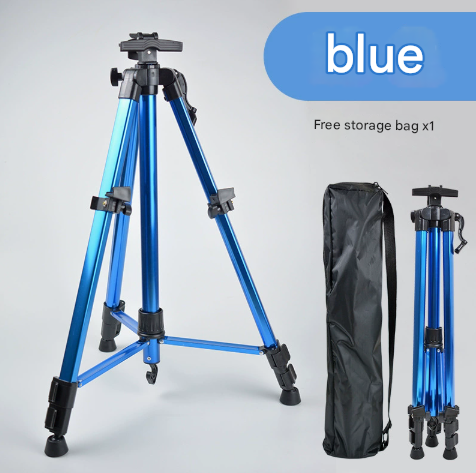 V888-ELOSUNG16284-215651-00 Blue Portable Folding Artist Tripod Easel - Adjustable Stand for Sketching & Painting (Collapses to 54cm) - Image 1