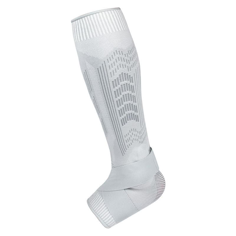 V888-ELOSUNG16341-216201-00 XL White A pair Compression Sports Calf Sleeves with Silicone Shock Absorption - Protective Leg Support for Running and Training - Image 1