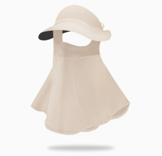 V888-ELOSUNG16397-215987-00 Light Yellow Women's UV Protection Sun Hat with Detachable Neck Flap and Wide Brim - Image 1