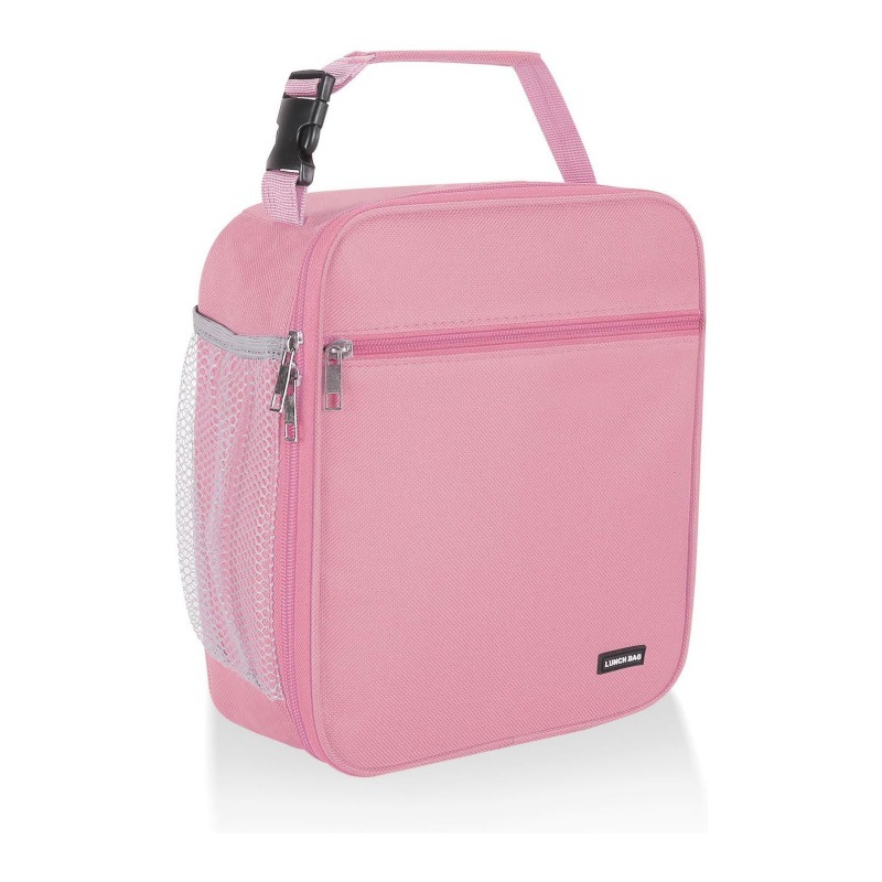 V888-ELOSUNG16525-216486-00 Pink Set of 2 Handheld Insulated Lunch Bags for Food Storage - Image 1