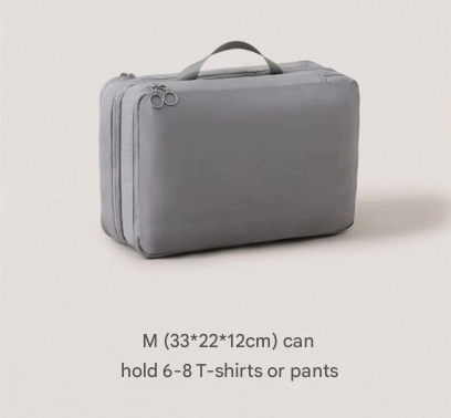 V888-ELOSUNG16556-216562-00 Grey Multifunctional Compact Travel Organizer Bag Stores 6-8 Essentials for Easy Access - Image 1