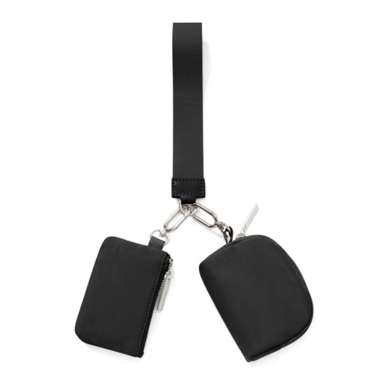 V888-ELOSUNG17180-215307-00 Black Portable Ladies Wrist Bag - Mini Wallet for Cards, Coins, and Keys, Lightweight and Stylish Organizer, Perfect for Daily Use - Image 1