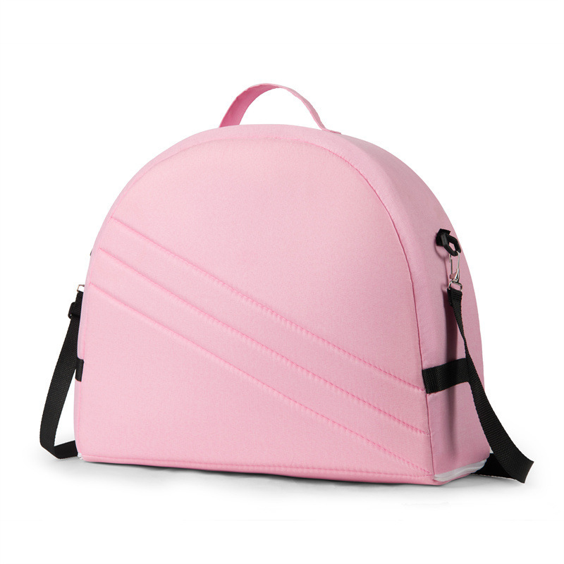 V888-ELOSUNG17314-215634-00 Pink Portable Multi-Purpose Baby Bed and Diaper Backpack - Lightweight, Waterproof, Canvas + Polyester Material, Travel Essential for Moms(With mosquito net and small toys) - Image 1