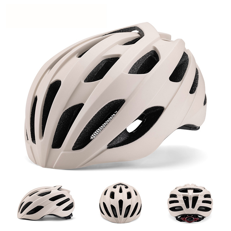 V888-ELOSUNG17588-216398-00 Off White Summer Cycling Helmet for Men and Women - Lightweight, Breathable Road Bike Helmet with Ventilation and Safety Features - Image 1