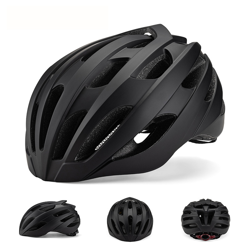 V888-ELOSUNG17589-216399-00 Black Summer Cycling Helmet for Men and Women - Lightweight, Breathable Road Bike Helmet with Ventilation and Safety Features - Image 1