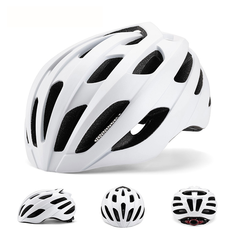 V888-ELOSUNG17590-216400-00 White Summer Cycling Helmet for Men and Women - Lightweight, Breathable Road Bike Helmet with Ventilation and Safety Features - Image 1