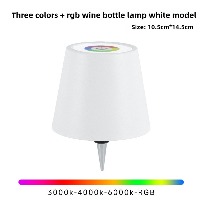 V888-ELOSUNG17720-222269-00 White RGB Color-Changing LED Bottle Lamp - Adjustable Smart Lighting for Home Decor - Image 1
