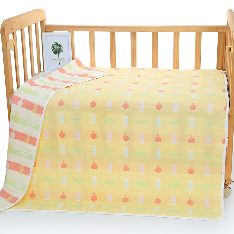 V888-ELOSUNG18010-224996-00 Yellow bean sprouts, 6-Layer Muslin Baby Blanket - Soft Cotton Bedding for Infants and Toddlers, 110x110cm - Image 1