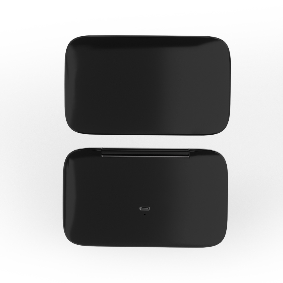 V888-ELOSUNG18066-202503031025-00 Black MR2326C Portable LED Illuminated Makeup Mirror - Foldable Lighted Vanity Mirror with 800mAh Battery - Image 1