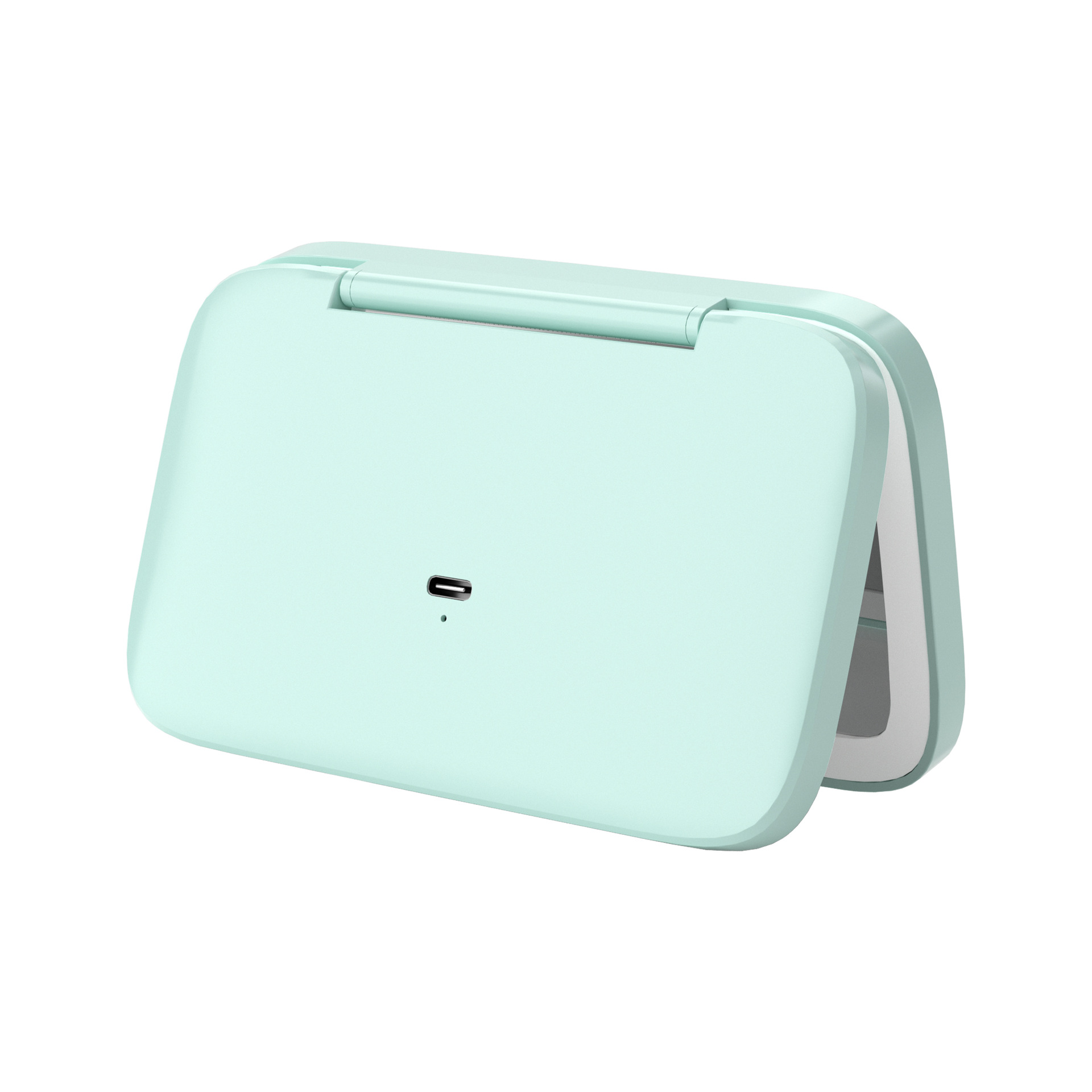 V888-ELOSUNG18069-202503031026-00 Green MR2326C Portable LED Illuminated Makeup Mirror - Foldable Lighted Vanity Mirror with 802mAh Battery - Image 1