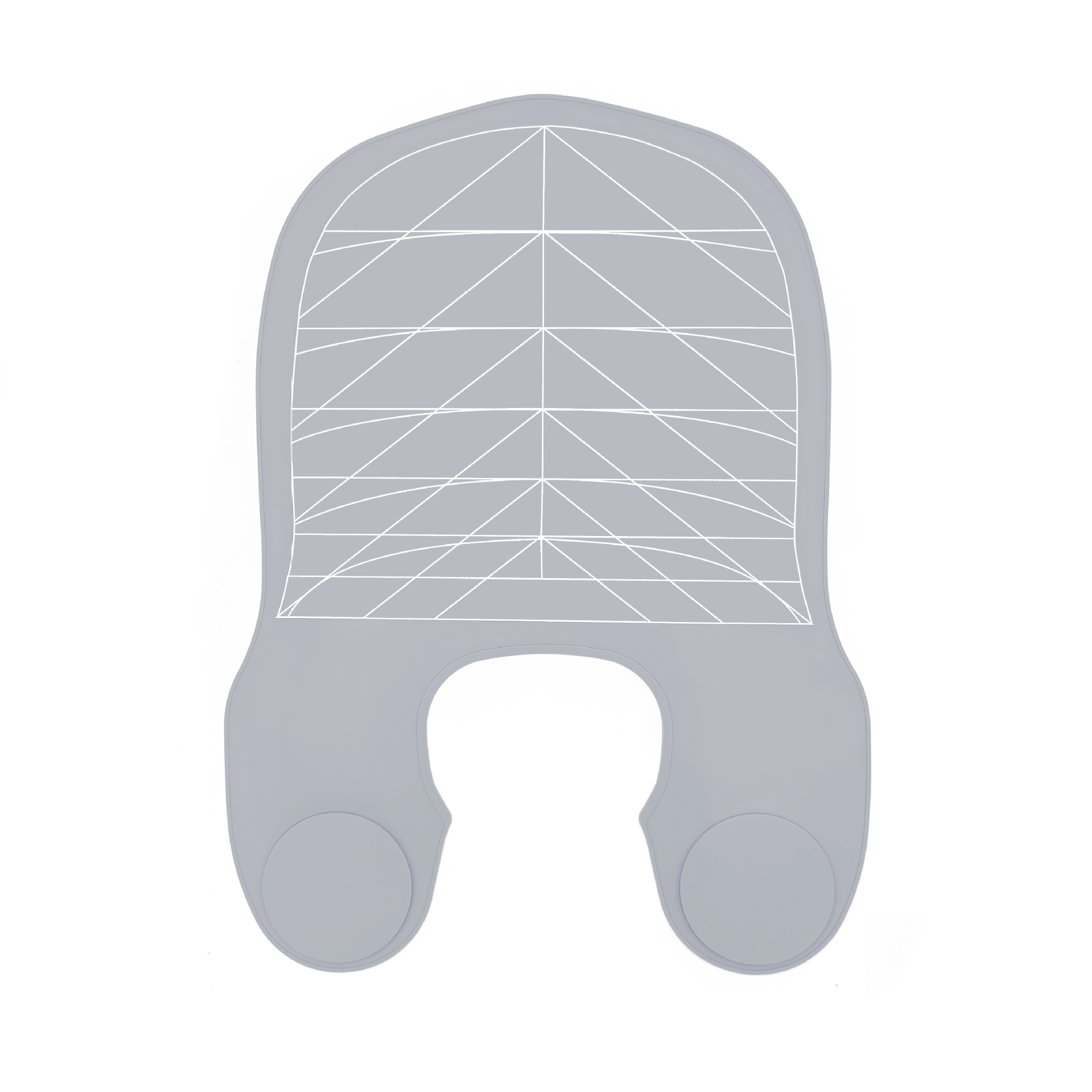 V888-ELOSUNG18075-202503071330-00 Gray Striped Silicone Hairdressing Cape - Extended Oversized Shoulder Pad for Hair Dyeing and Perming - Image 1