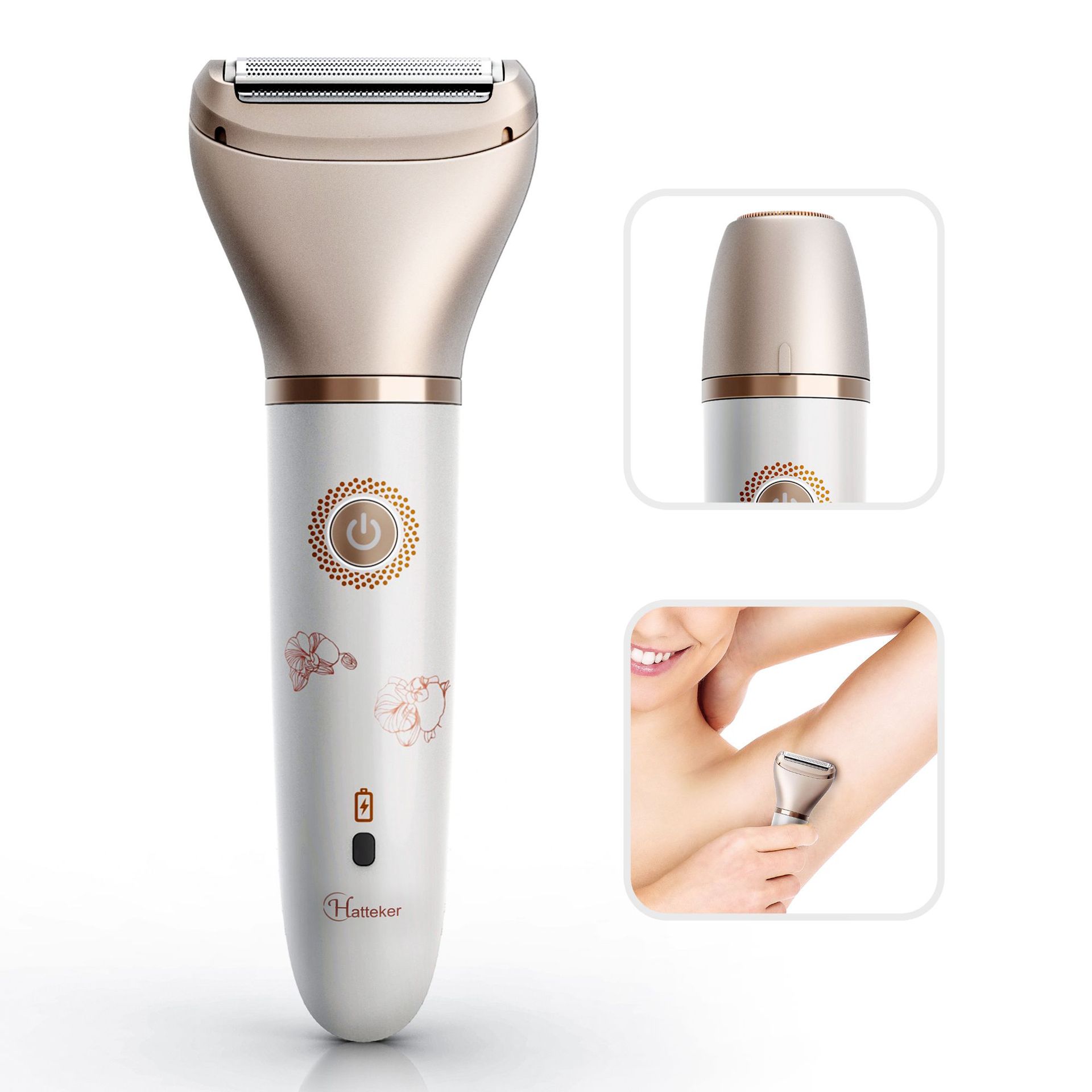 V888-ELOSUNG18107-202503211827-00 2-in-1 Women's Hair Removal Device - Electric Shaver & Facial Epilator, USB Rechargeable, Waterproof - Image 1